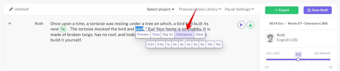 ODIO.AI - How to Create Audio