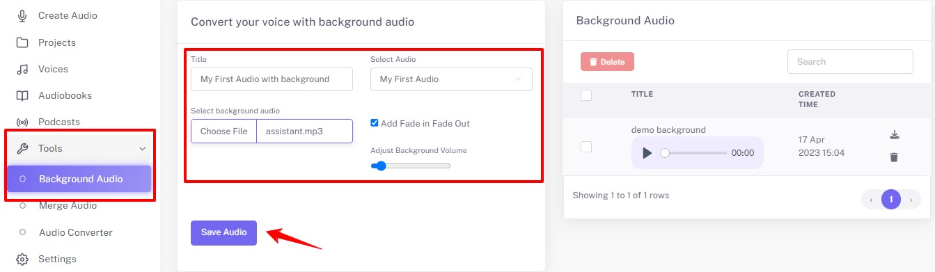 ODIO.AI - How to Create Audio