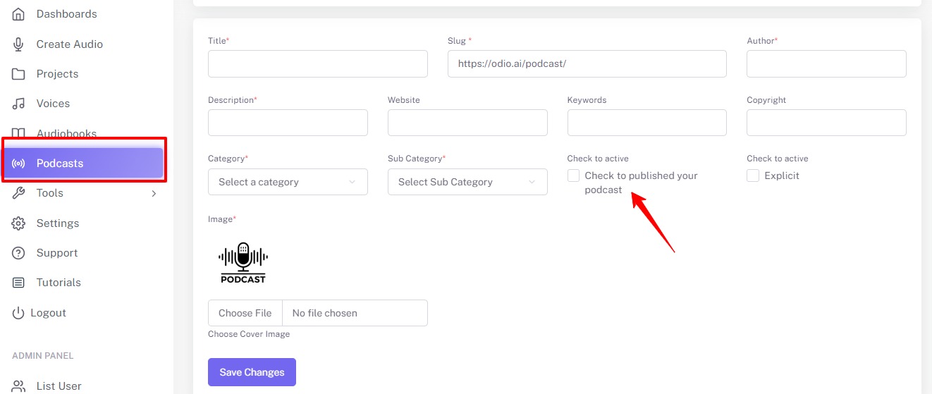ODIO.AI - How to Create Audiobook
